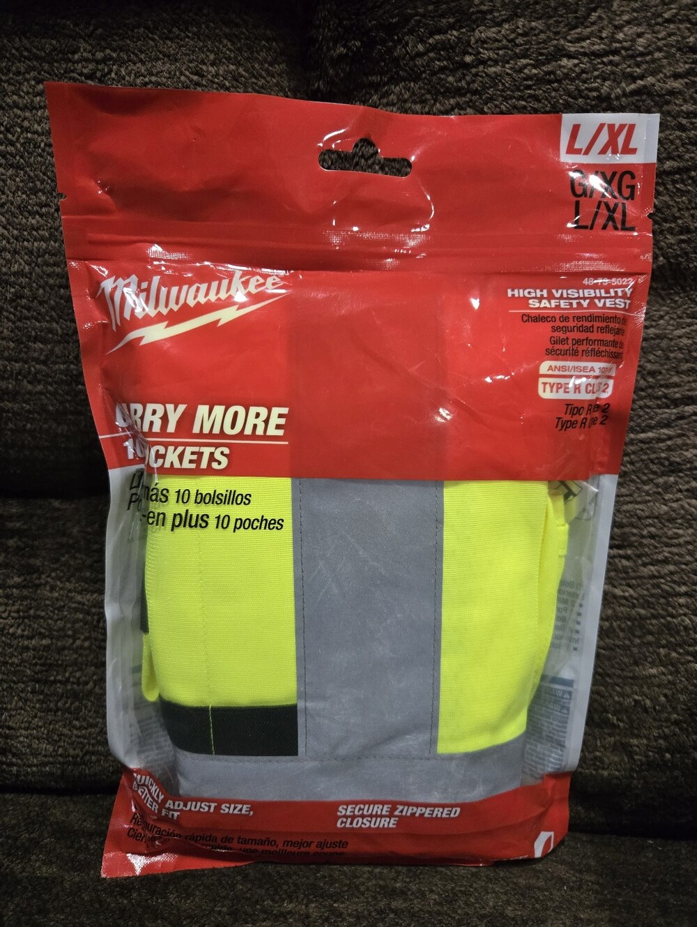 Milwaukee High-Visibility Yellow Safety Vest L/XL